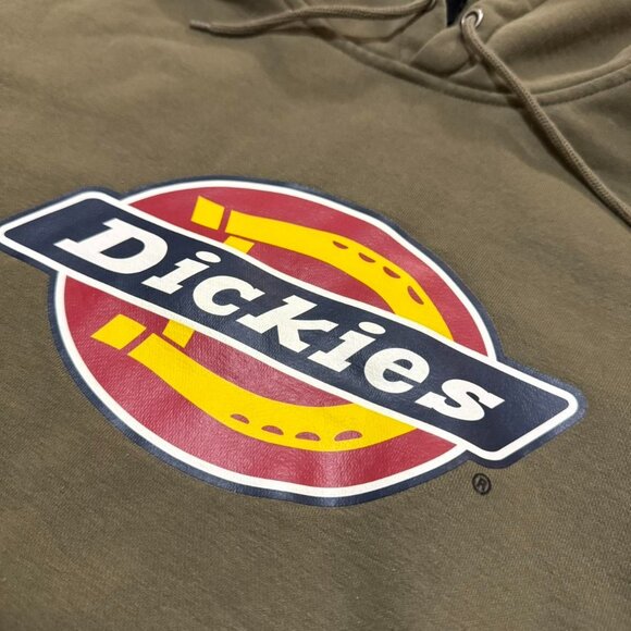 Dickies Vintage Style Y2K Horse Shoe Logo Green Hoodie - Picture 3 of 6